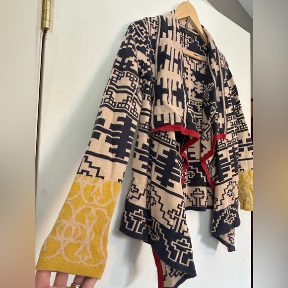THML Aztec / Southwestern / Geometric Open Cardigan Sweater (XS) - Picture 2 of 5